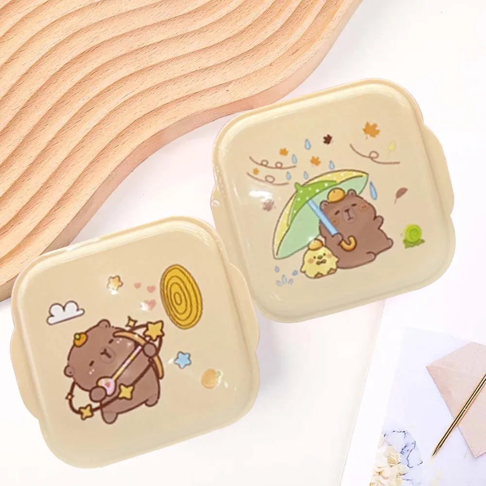 Capybara Lunch Box. Fun School Lunch Box. 4 Different Models Tuper Lunch Box 900Ml Square.