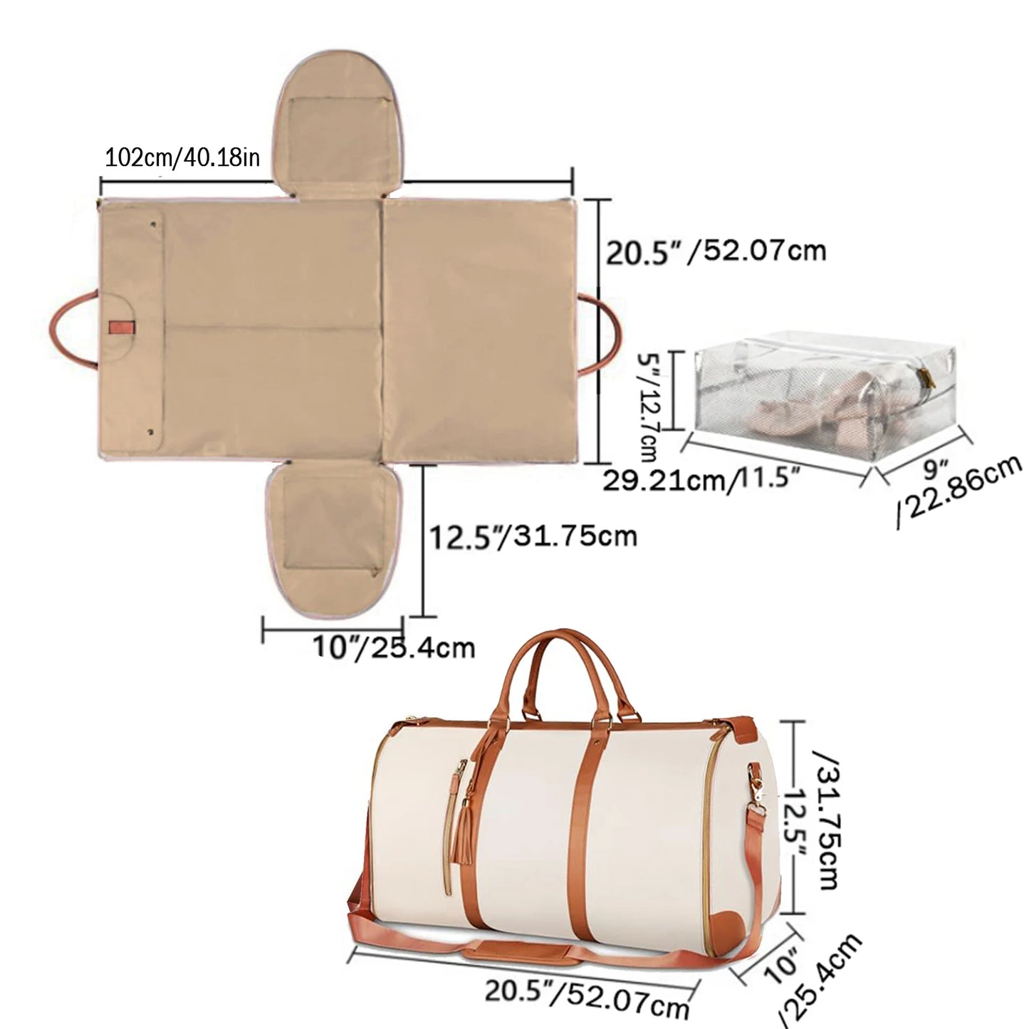 Bolsa de viaje desplegable